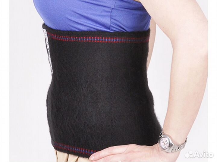 Лечебный согревающий пояс собачий (черный)