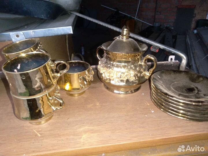 Чайный сервиз. Сервиз золотая роза