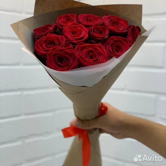 Цветы розы 11шт. и букеты с доставкой