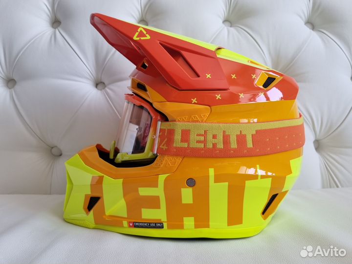 Новый Эндуро Шлем Leatt 7.5 Цитрус V23 + очки