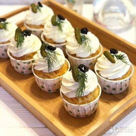 Закусочные капкейки на фуршет для мужчин