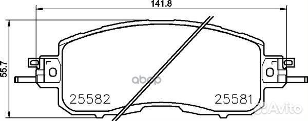 Колодки тормозные nissan teana III (J33) перед