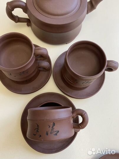 Чайный набор чайник веер куклы китайские