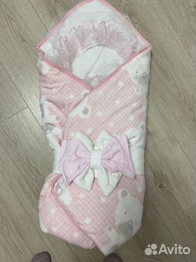 Конверт на выписку для девочки демисезонный