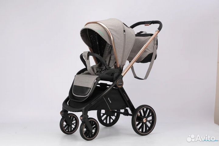 Новая коляска luxmom 788 2в1 бежевая