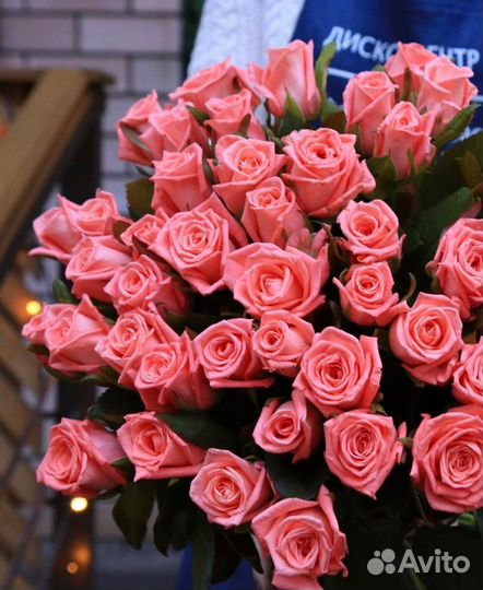 Цветы Розы высокие Доставка 24 часа