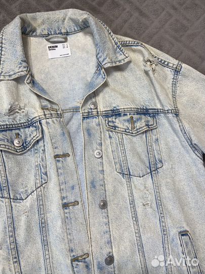 Джинсовая куртка оверсайз Bershka