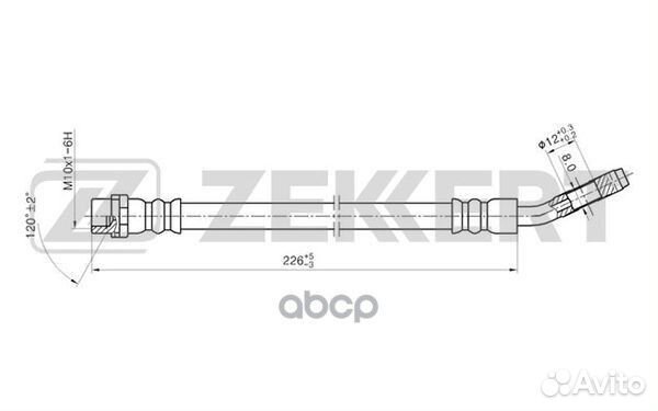 Шланг тормозной задний Audi A4 94- bs-9195 Zekkert