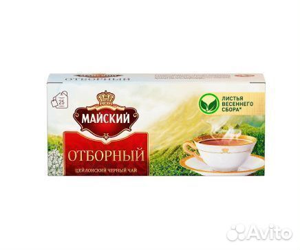 Опт - Чай Майский Отборный Чёрный 25пакетиков