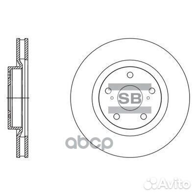 Диск тормозной, передний SD4082 Sangsin brake