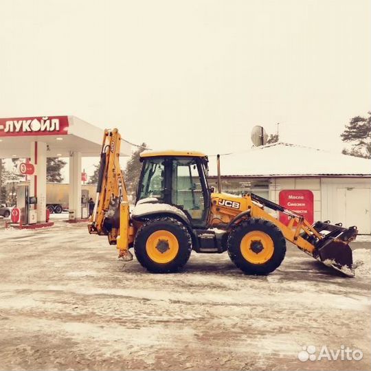Аренда экскаватора погрузчика JCB, услуги трактора
