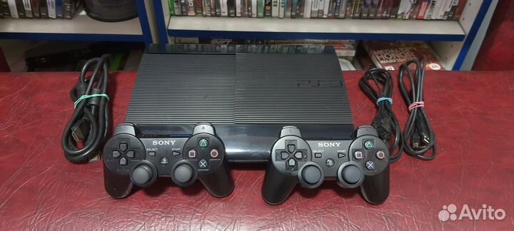PS3 Super Slim 120 Gb. 15 игр. Вариант 1. Прошитая