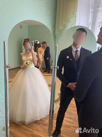 Свадебное платье 44 46 пышное