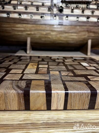 Доски для кухни из дуба и эпоксидной смолы