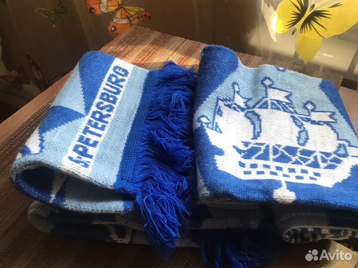 Мужской шарф- с логотипом Зенит- Санкт-Петербург