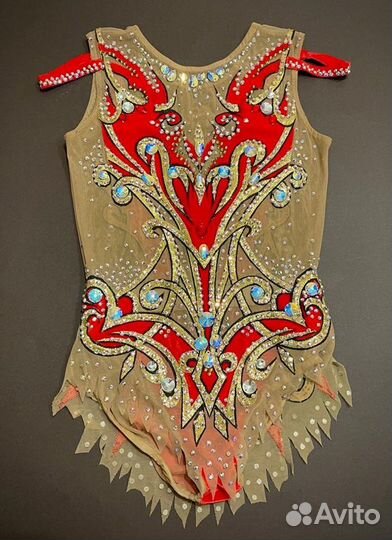 Купальник для художественной гимнастики, красный