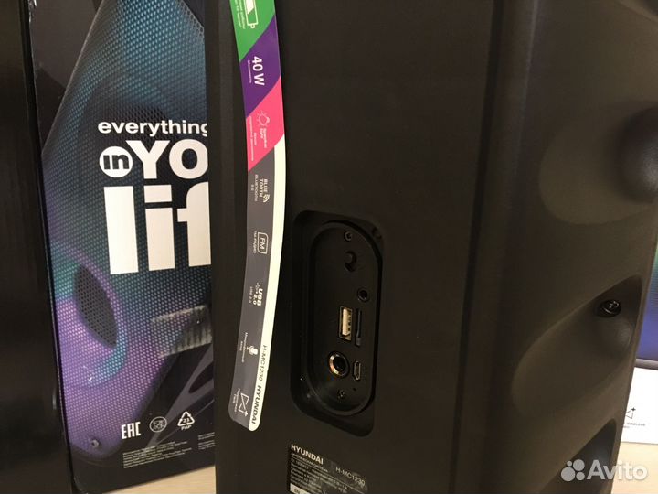 Колонка hyundai 40 Вт с радио, новая