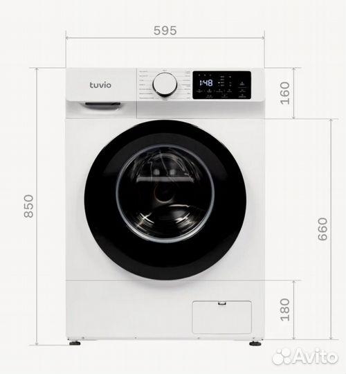 Стиральная машина с инвертором и паром Tuvio