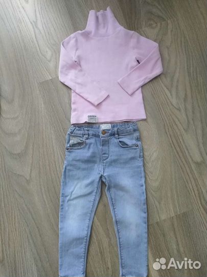 Джинсы, свитера, водолазки, для девочки, 98