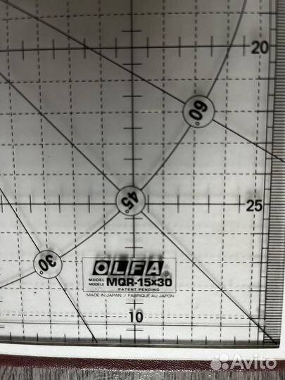 Линейка Olfa метрическая разметочная MQR-15x30