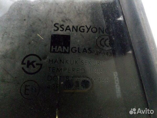 Форточка (стекло) задняя левая Ssangyong Kyron 2Л