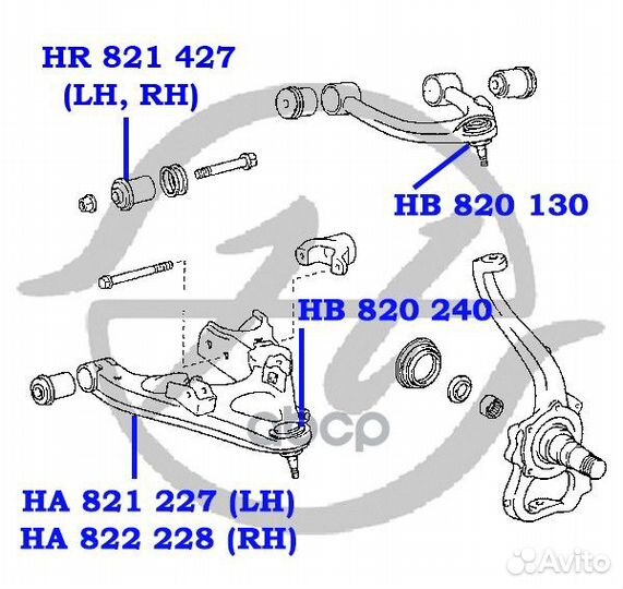 Hanse HB 820 240 Опора шаровая нижнего рычага