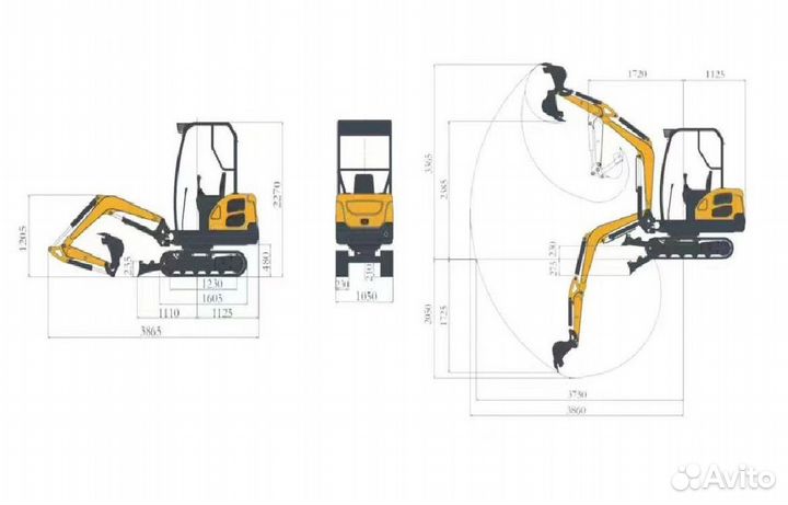 Мини-экскаватор Bizon 18, 2023