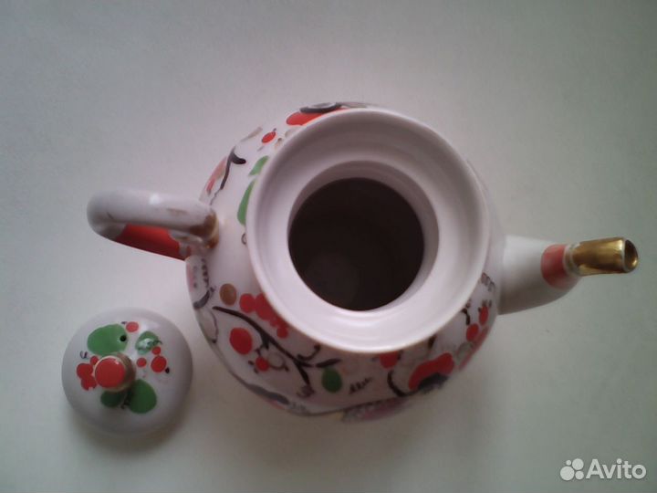 Чайник фарфоровый лфз Петух экспортный вариант