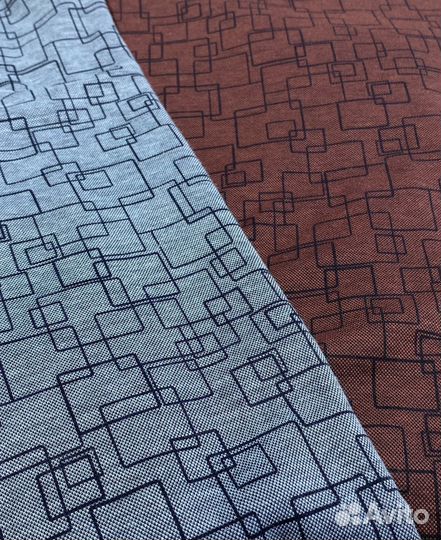 Ткань Пике Квадраты 2 цвета