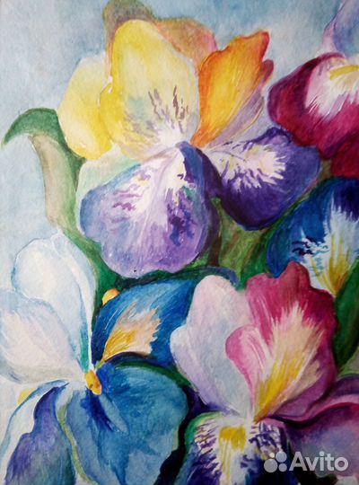 Картина с ирисами