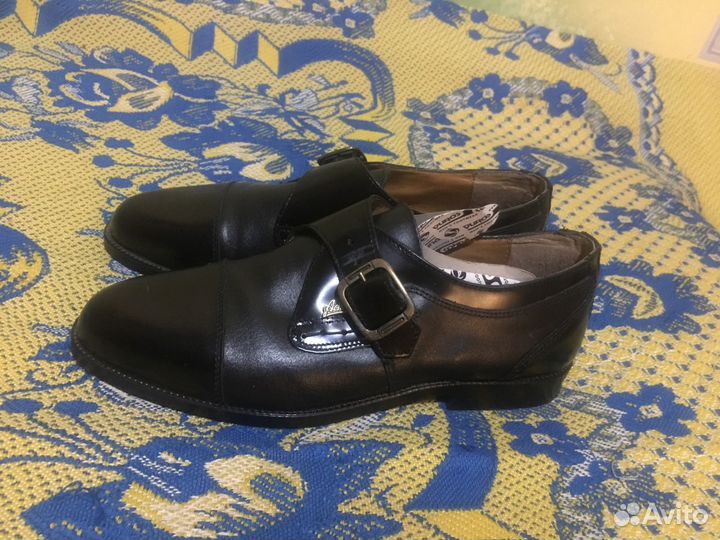 Продам чёрные кожаные туфли