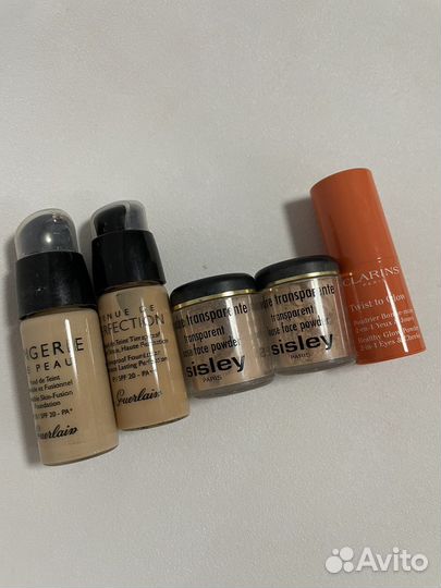 Пудры и тон clarins, Sisley, gurlain