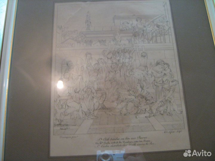 Антикварная гравюра 1928 год Otto Holm