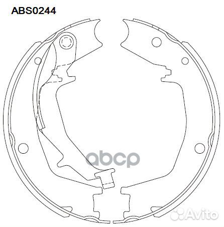Колодки тормозные барабанные задние ABS0244 ALL