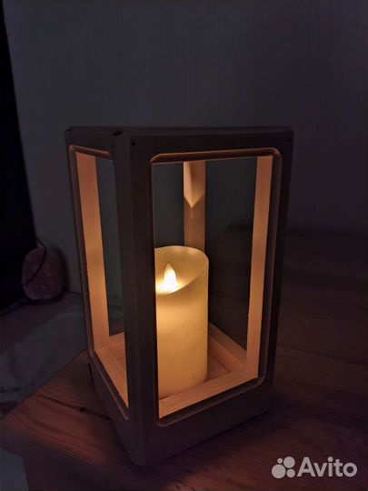 Ночник подсвечник из дерева