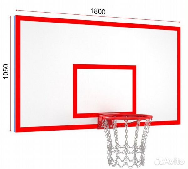 Игровой антивандальный щит с антивандальным кольц