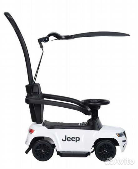 Машинка-каталка jeep с крышей и ручкой