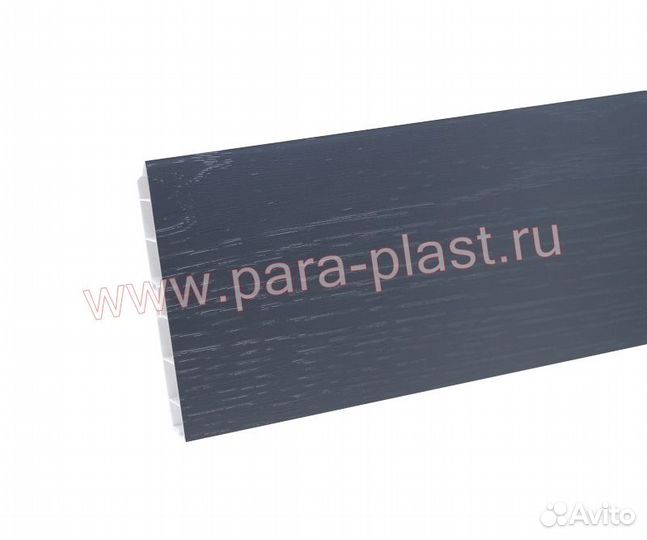 Цоколь пвх Дуб антрацит (Серый жемчуг) с уплотнит