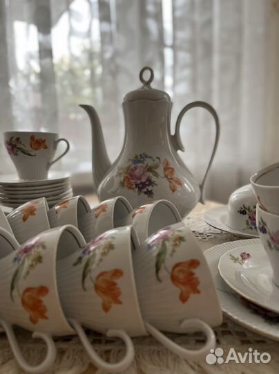 Сервиз чайно-кофейный гдр Henneberg Porzellan 1777