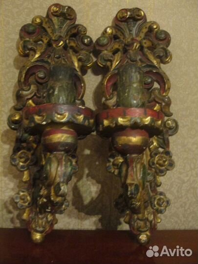 Резные светильники/бра дерево, винтаж