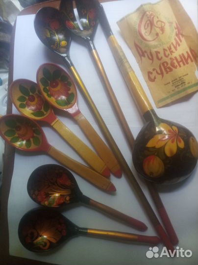 Деревянные ложки хохлома новые