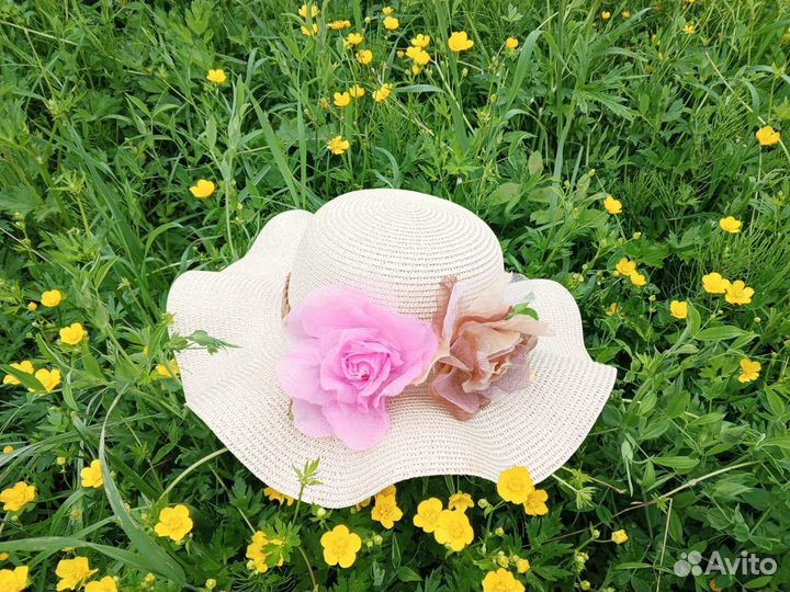 Женская шляпа соломенная новая
