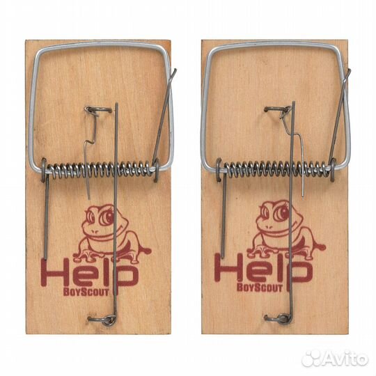 Мышеловка деревянная 10*4,5*0,6см 1/2шт Help