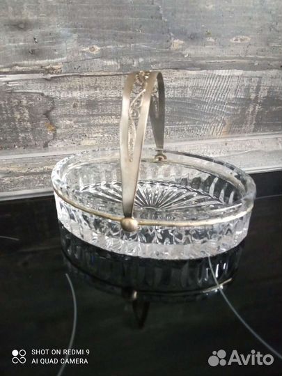 Конфетница и салатник хрусталь