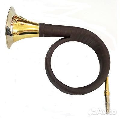 Валторна латунь с кожаной отделкой (рог витой) (F