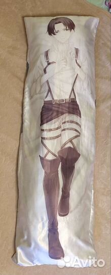 Подушка Атака Титанов, дакимакура Леви, 150*50