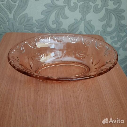 Салатник цветное стекло СССР