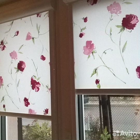 Рулонные шторы жалюзи Болгарская роза