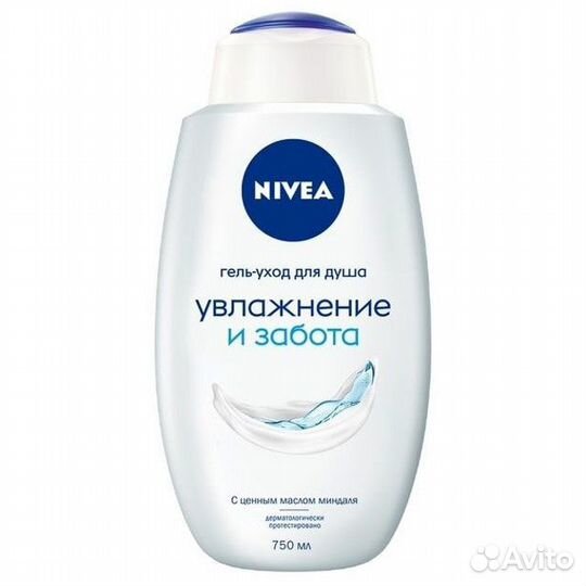 Крем-гель для душа nivea Увлажнение и забота, 750