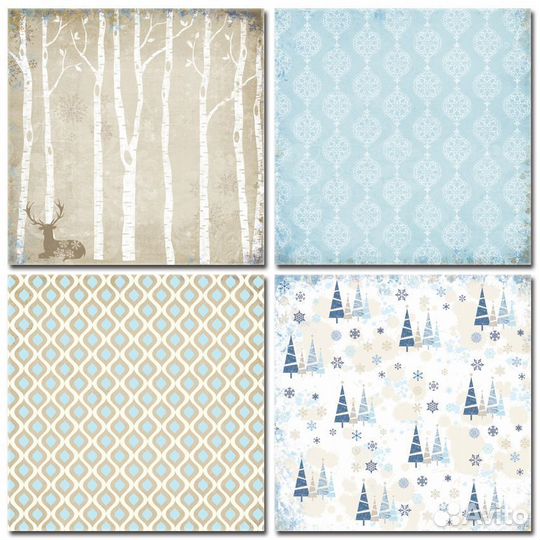 Набор бумаги скрапбукинг 12